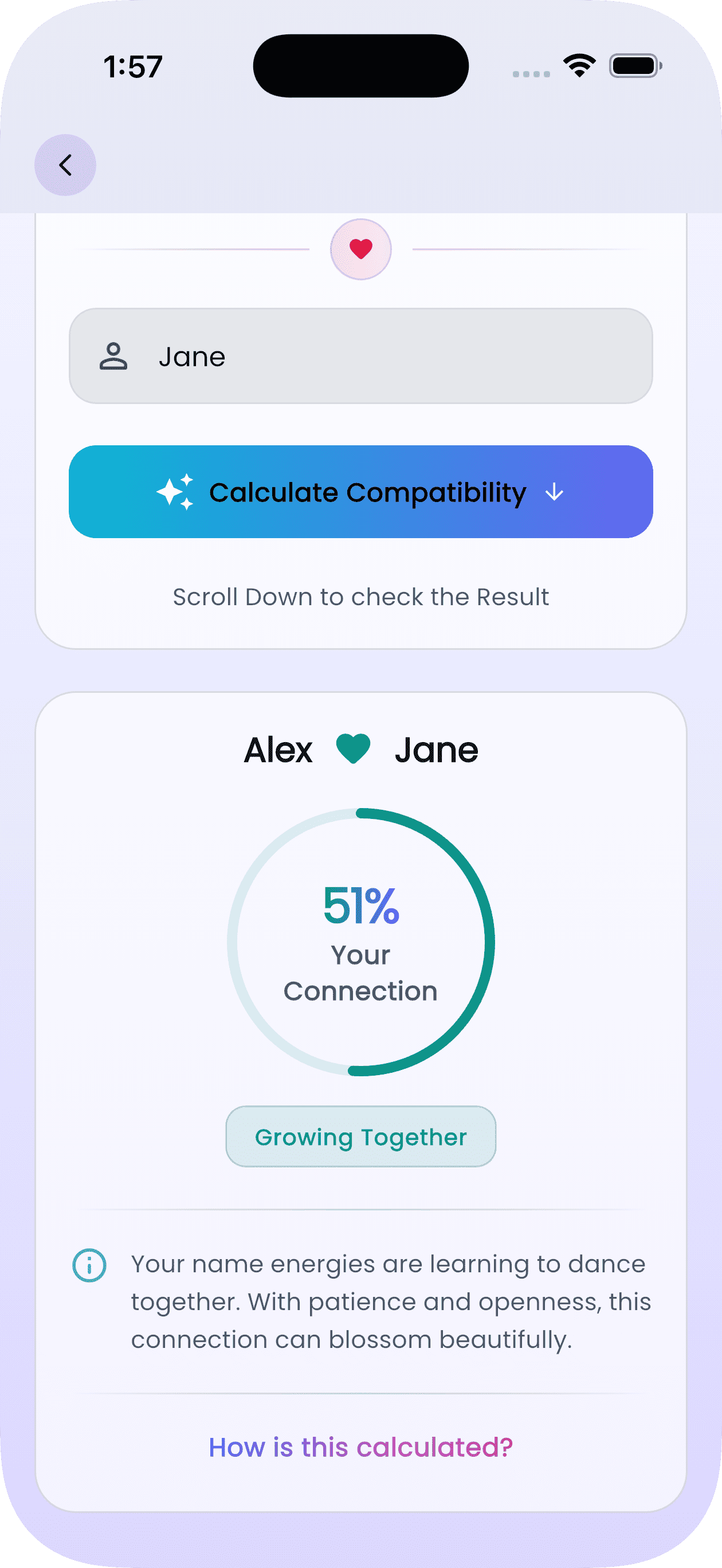Name Compatibility Result